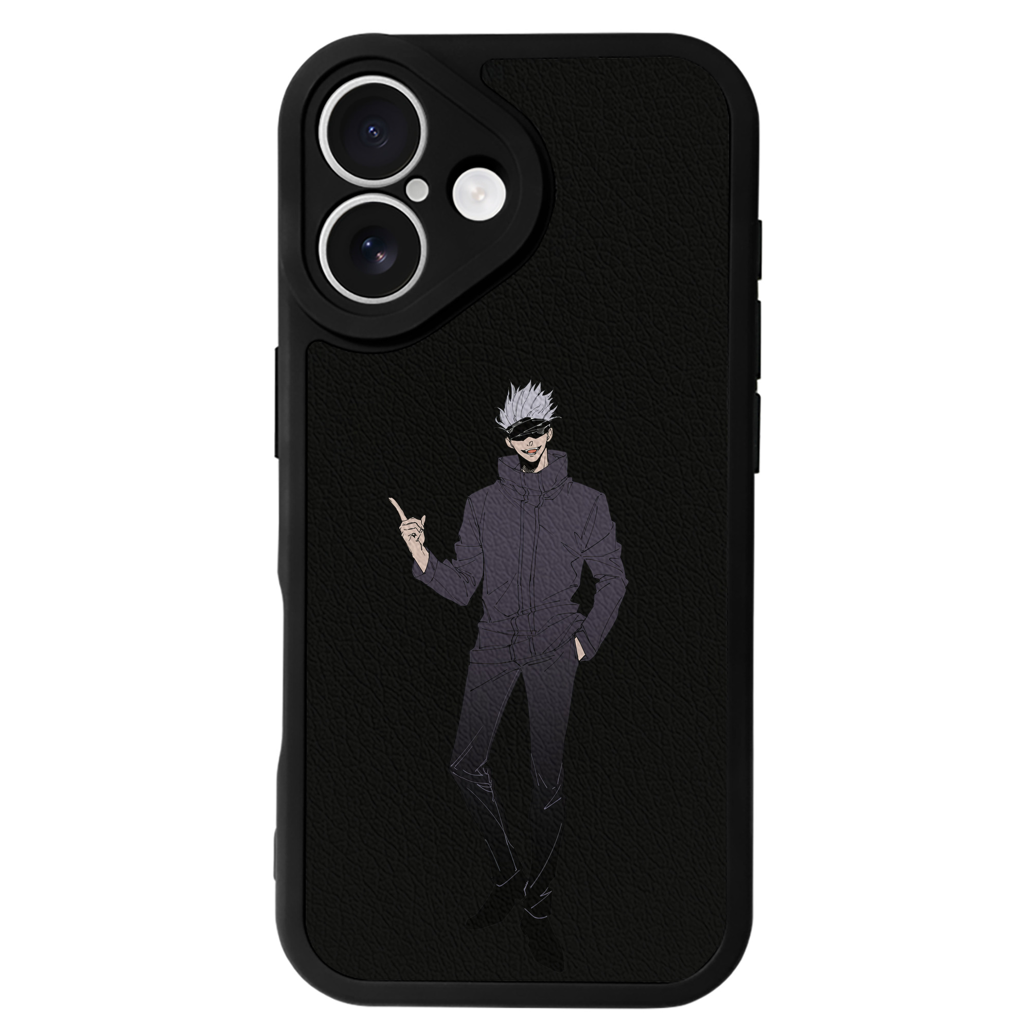 （画像用） 呪術廻戦 Jujutsu Kaisen 【iPhone 16シリーズ対応】シリコンスマホケース（レザー調） 材質：シリコン
